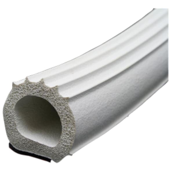 Strike3 1 in. x 1 in. x 50 ft. Ribbed D Seal with White Hats, Red Tape ST2622240 - main